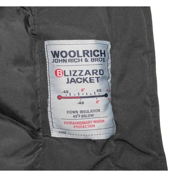 Woolrich Blizzard Black Down Feather Filled Hooded Parka Womens Size XS - Picture 6 of 9